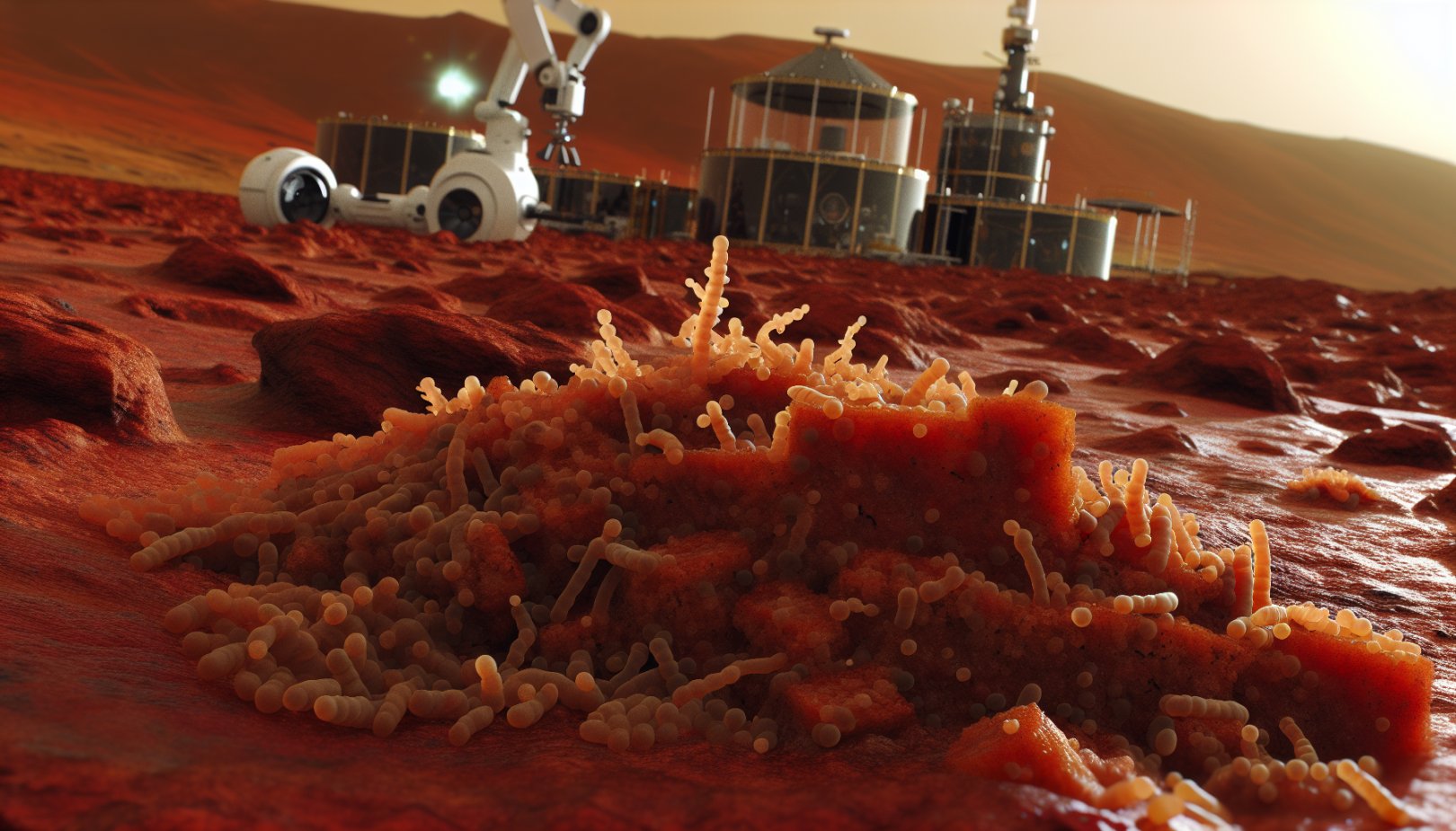 Mikrober bygger fremtidens Mars-hjem og produserer oksygen