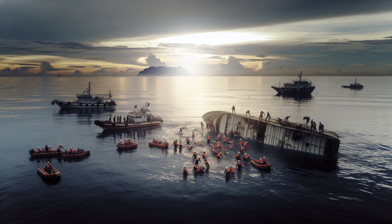 Tragedie på Filippinene: 13 døde etter fergeskip kantret